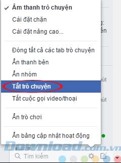 Tắt trò chuyện