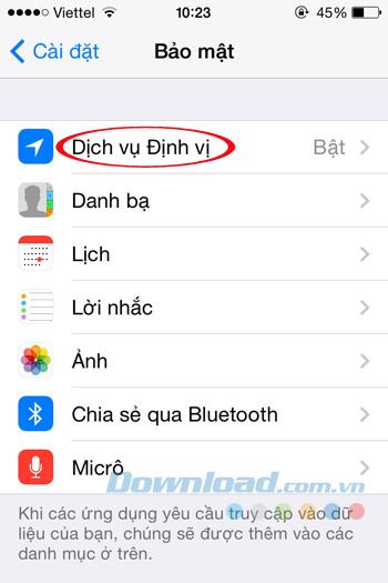 Dịch vụ định vị