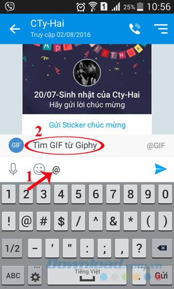 Zalo có tính năng gửi ảnh GIF