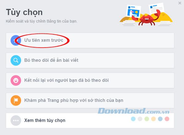 Ưu tiên hiển thị trước