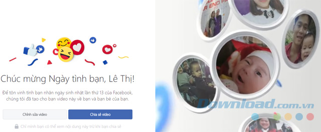 Tạo video ngày tình bạn trên Facebook