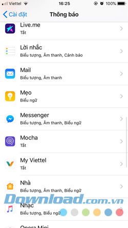 Tắt thông báo trên biểu tượng iPhone