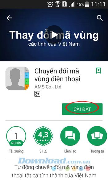 Thực hiện Cài đặt Cập nhật Mã Số Điện Thoại