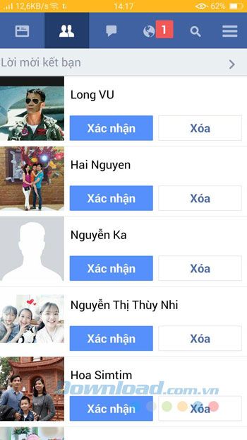 Kết bạn trên Facebook Lite