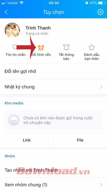 Thay đổi hình nền