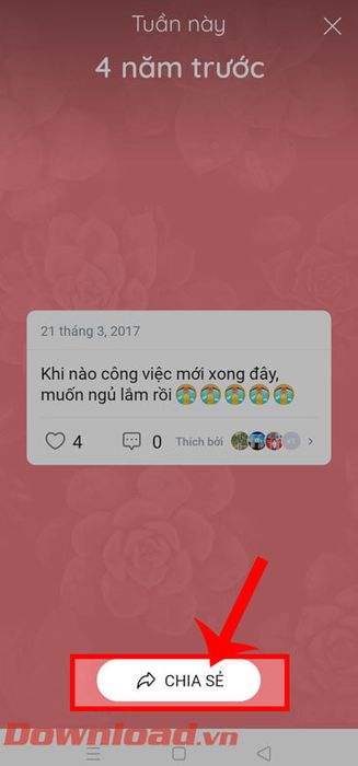 Ấn vào nút Chia sẻ