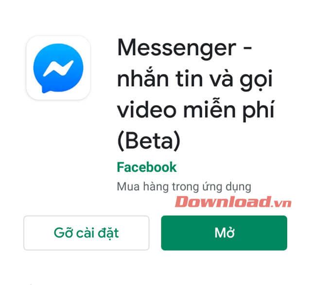 Cài đặt phiên bản Beta của Facebook Messenger