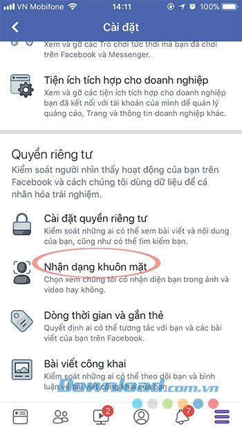 Sử dụng tính năng nhận dạng khuôn mặt trên Facebook