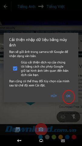 Sử dụng Google Translate dịch văn bản qua ảnh