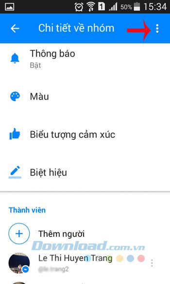 Chi tiết nhóm chat