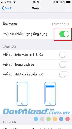 Tắt thông báo trên biểu tượng iPhone