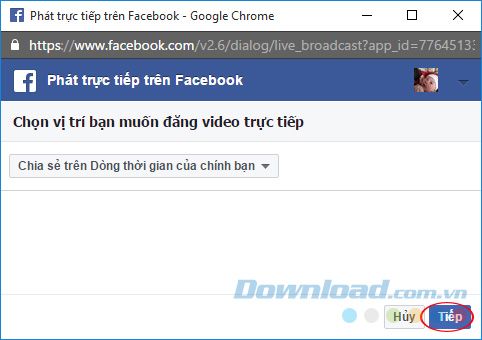 Liên kết với Facebook