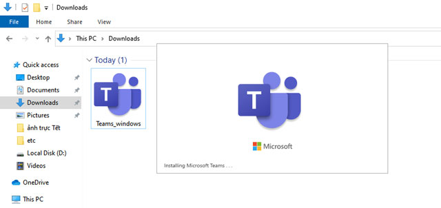 Cài đặt Microsoft Teams trên máy tính