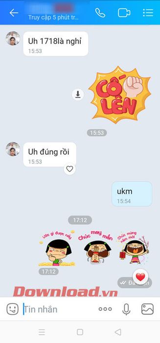 Sticker Tết đã được gửi đi