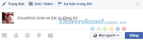 Đăng trạng thái trên Facebook