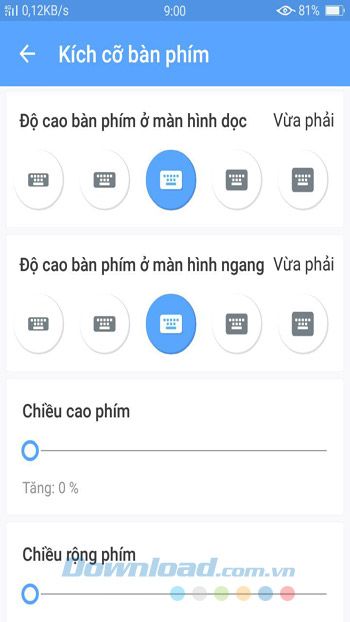 Lựa chọn kích thước bàn phím