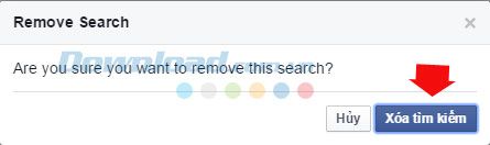 Xóa bỏ lịch sử tìm kiếm trên Facebook