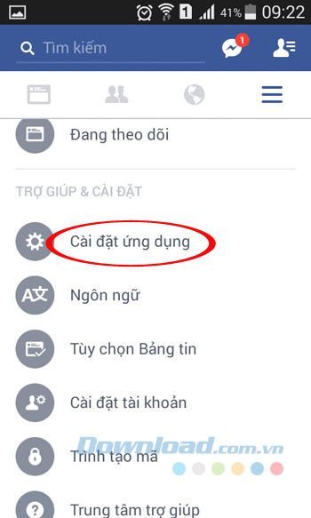 Hướng dẫn Cài đặt Facebook