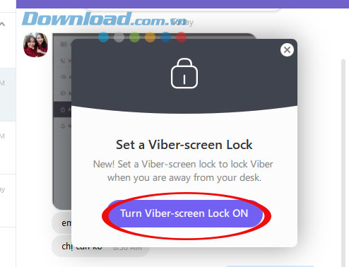 Giới thiệu về tính năng khóa màn hình Viber trên máy tính