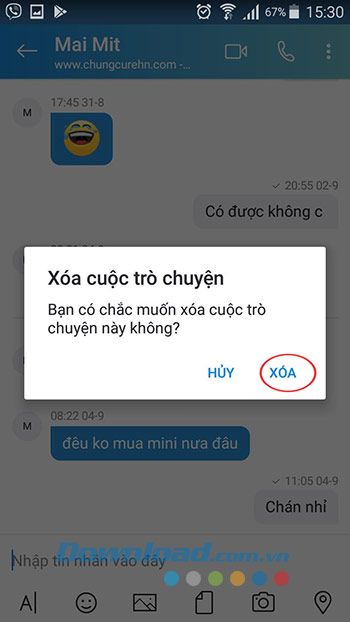 Xác Nhận Xóa Lịch Sử Trò Chuyện