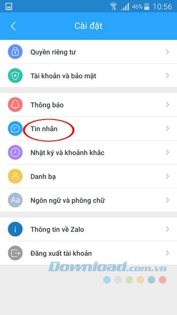 Thiết lập tin nhắn