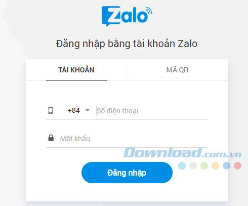 Đăng nhập vào Zalo