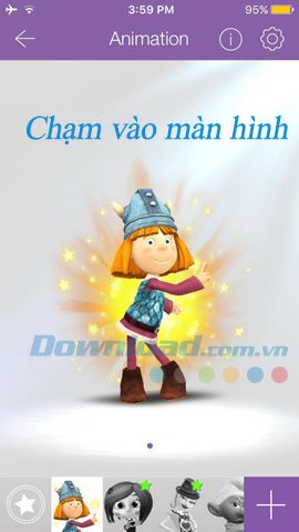 Chạm vào màn hình để gửi tin nhắn tương tác trên iOS