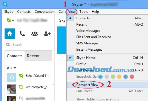 Hướng dẫn sử dụng nhiều tab chat trên Skype