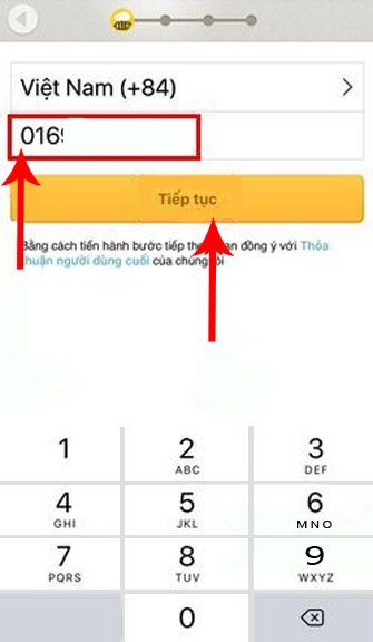 Nhập số điện thoại của bạn