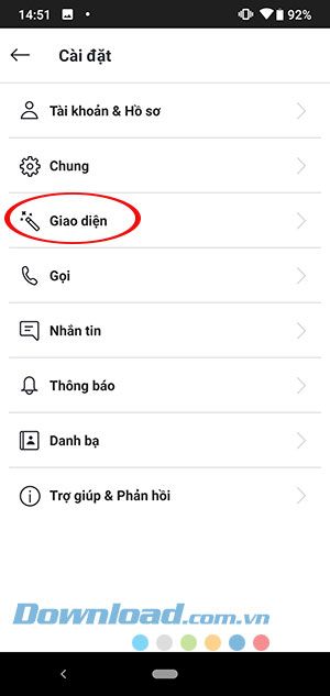 Tuỳ chỉnh giao diện Skype