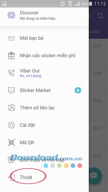 Thoát khỏi Viber