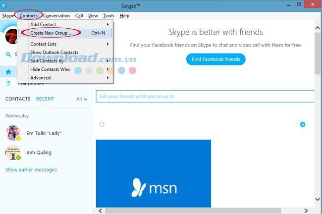 Hướng dẫn thực hiện cuộc gọi nhóm trên Skype