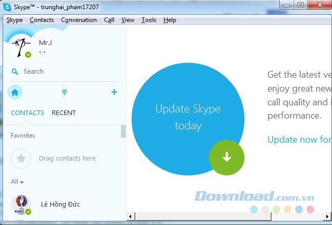 Chuyển file qua Skype