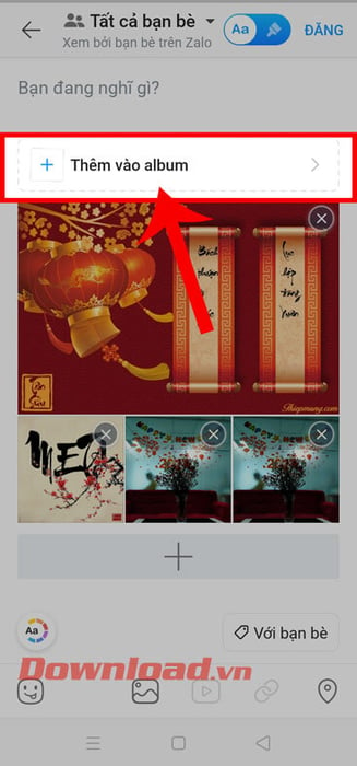 Chọn mục Thêm vào album của bạn