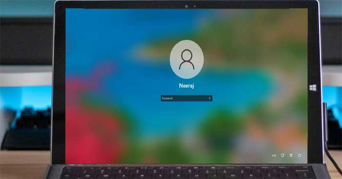 Giao diện đăng nhập Windows 10