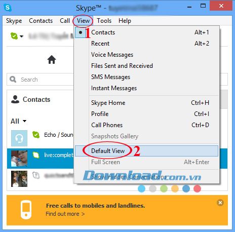 Hướng dẫn sử dụng nhiều tab chat trên Skype