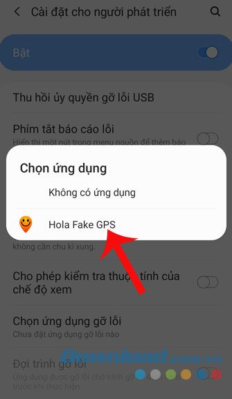 Đặt ứng dụng làm vị trí giả trong điện thoại