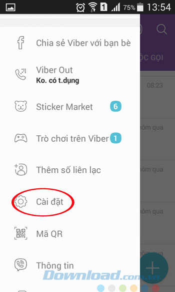 Thiết lập Viber