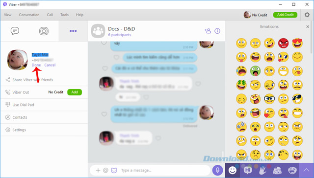 Thay đổi tên tài khoản trên Viber