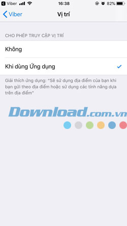 Vị trí trên Viber