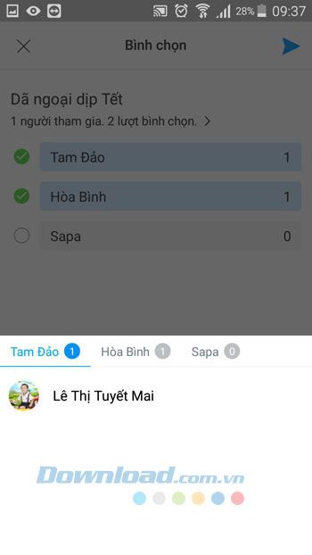 Xem chi tiết phiếu bầu