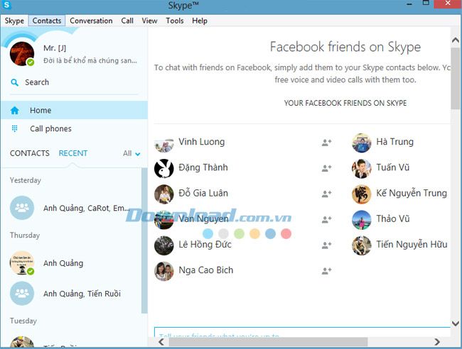 Hướng dẫn đăng nhập Skype bằng tài khoản Facebook