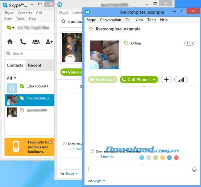 Hướng dẫn sử dụng nhiều tab chat trên Skype