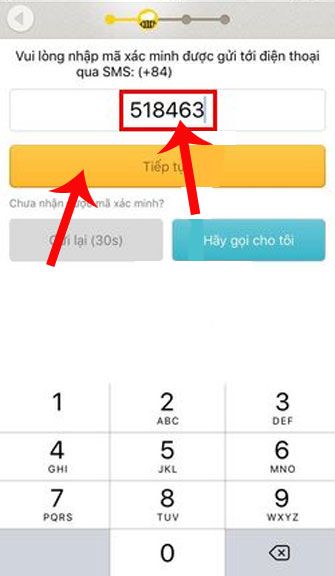Nhập Mã xác thực