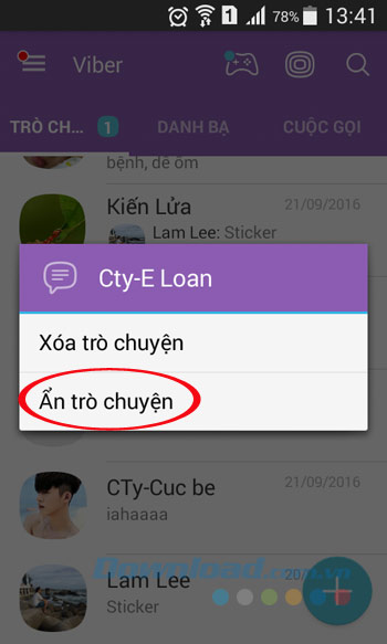 Ẩn trò chuyện