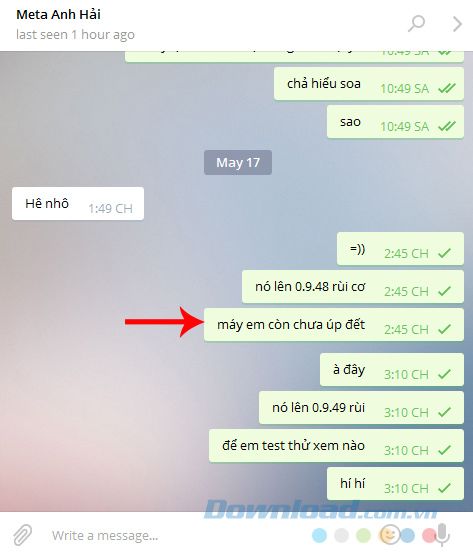 Thay đổi nội dung tin nhắn trên Telegram trên máy tính