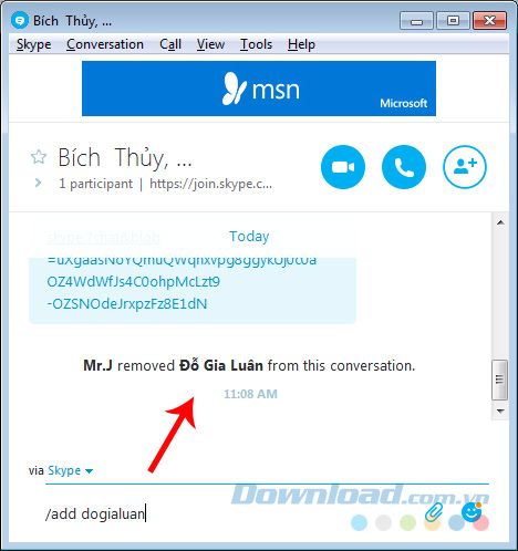 Cách sử dụng lệnh trong cuộc trò chuyện trên Skype