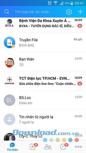 Lựa chọn danh bạ