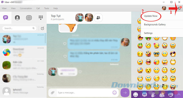 Hãy cập nhật ứng dụng Viber lên phiên bản mới nhất trên máy tính