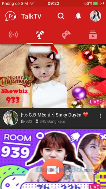 Lựa chọn hình nền đỏ cho TalkTV của bạn